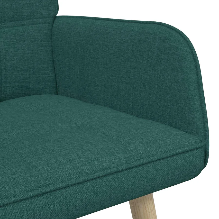 Sofa 2 places Vert foncé 115 x 61 x 87 cm Tissu - 7