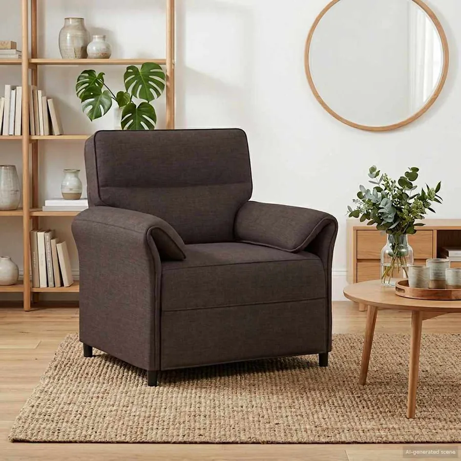 Canapé 100% polyester, cadre en métal, MDF, Contreplaqué