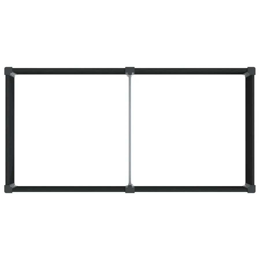 Jardinière surélevée Noir 200 x 100 x 91 cm - 5