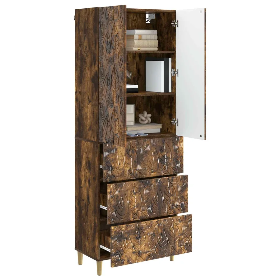 Ensemble de Meubles 2 pcs Chêne fumé 66 x 34,5 x 90 cm - 3