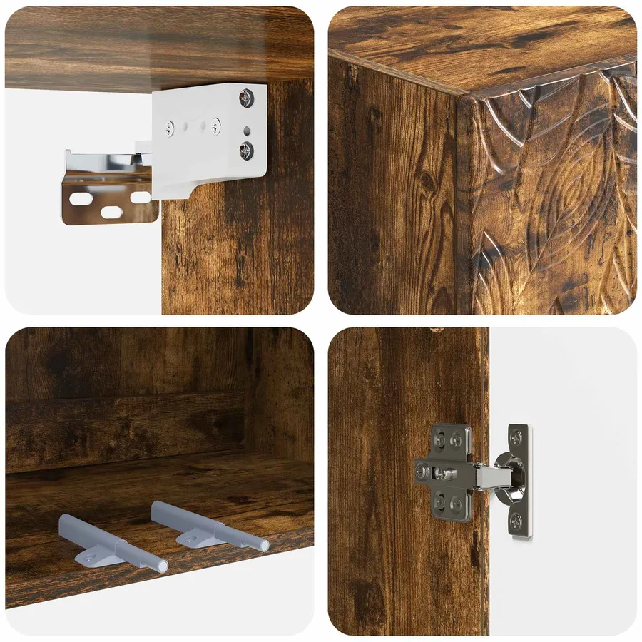 Ensemble de Meubles 2 pcs Chêne fumé 66 x 34,5 x 90 cm - 8