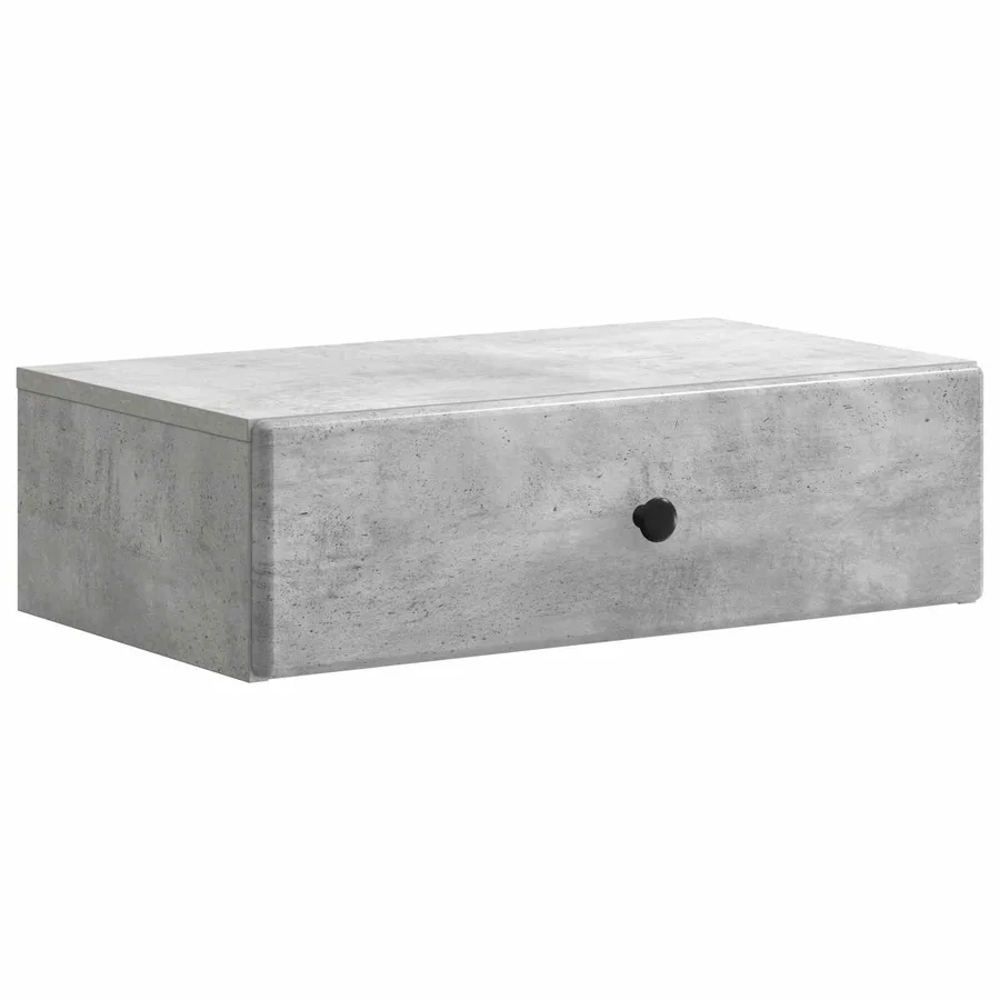 Table d'appoint murale Gris béton 59 x 34,5 x 17 cm - 2
