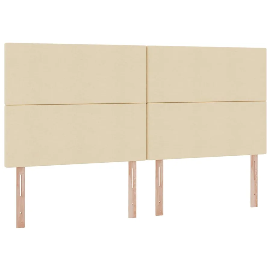 Lit de rangement LED avec matelas Crème 200 x 200 cm Tissu - 10