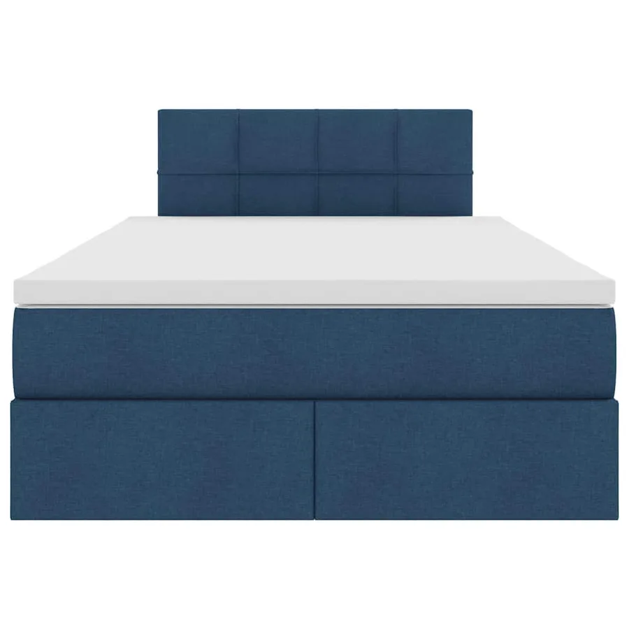 Lit avec rangement et matelas avec matelas Bleu 120 x 190 cm - 7