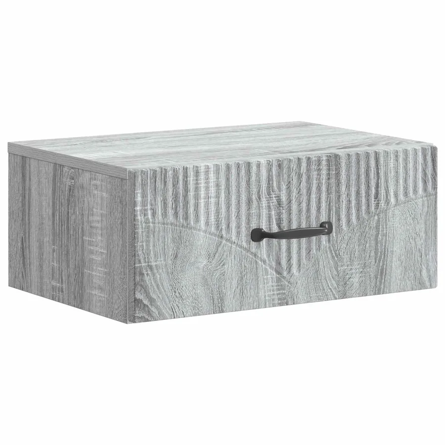 Cabinet de chevet mural Sonoma gris 49 x 34,5 x 20 cm - 2