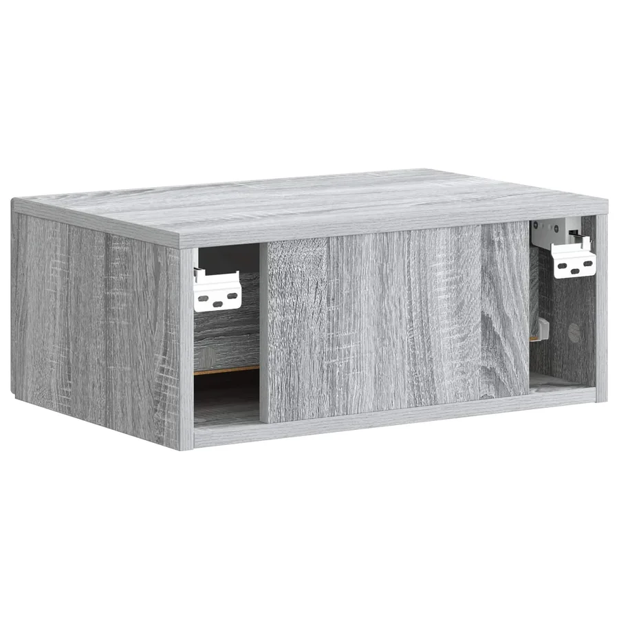 Cabinet de chevet mural Sonoma gris 49 x 34,5 x 20 cm - 7