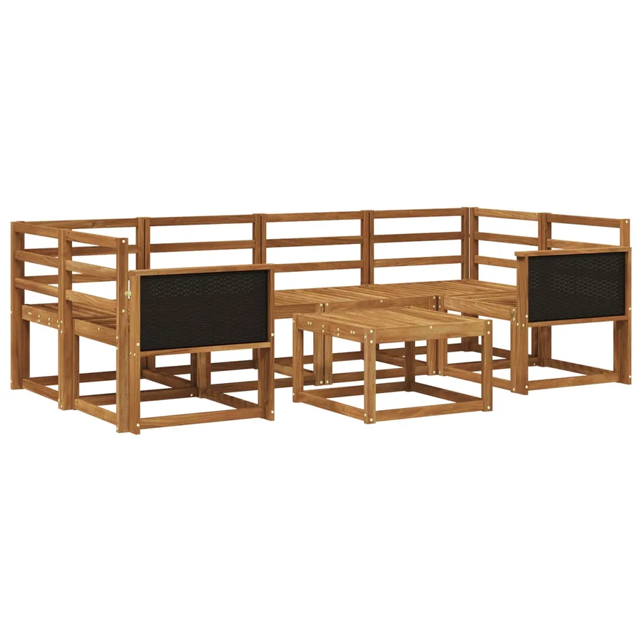 Ensemble de canapés d'extérieur 5 pcs Naturel - 2