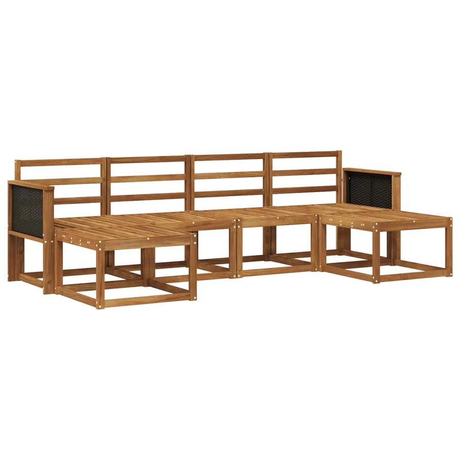 Ensemble de canapés d'extérieur 6 pcs Naturel - 2