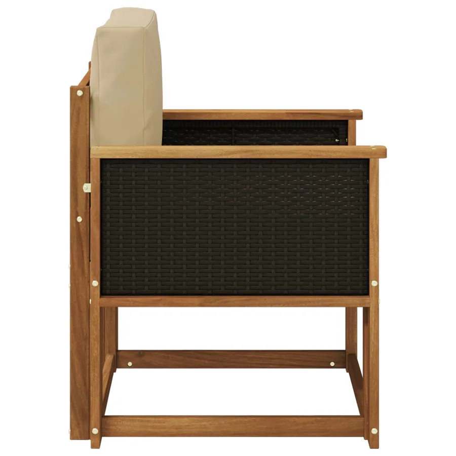 Sofa de milieu extérieur Bois d'Acacia Massif Naturel - 4