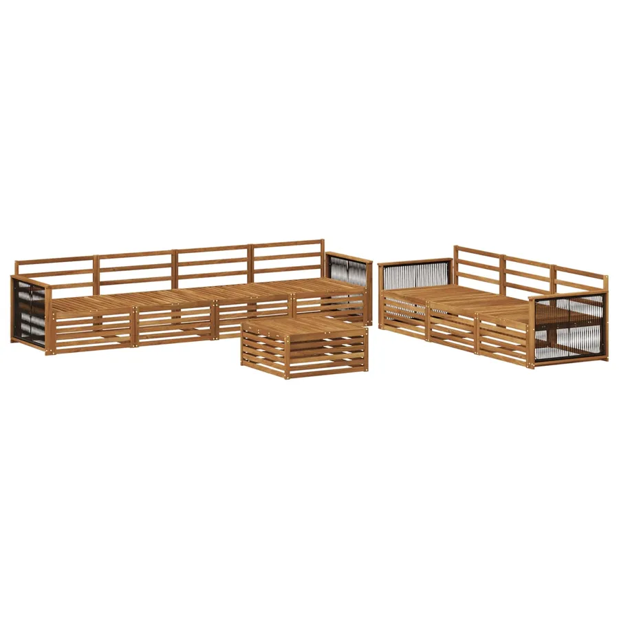 Ensemble de canapés d'extérieur 8 pcs Naturel - 2