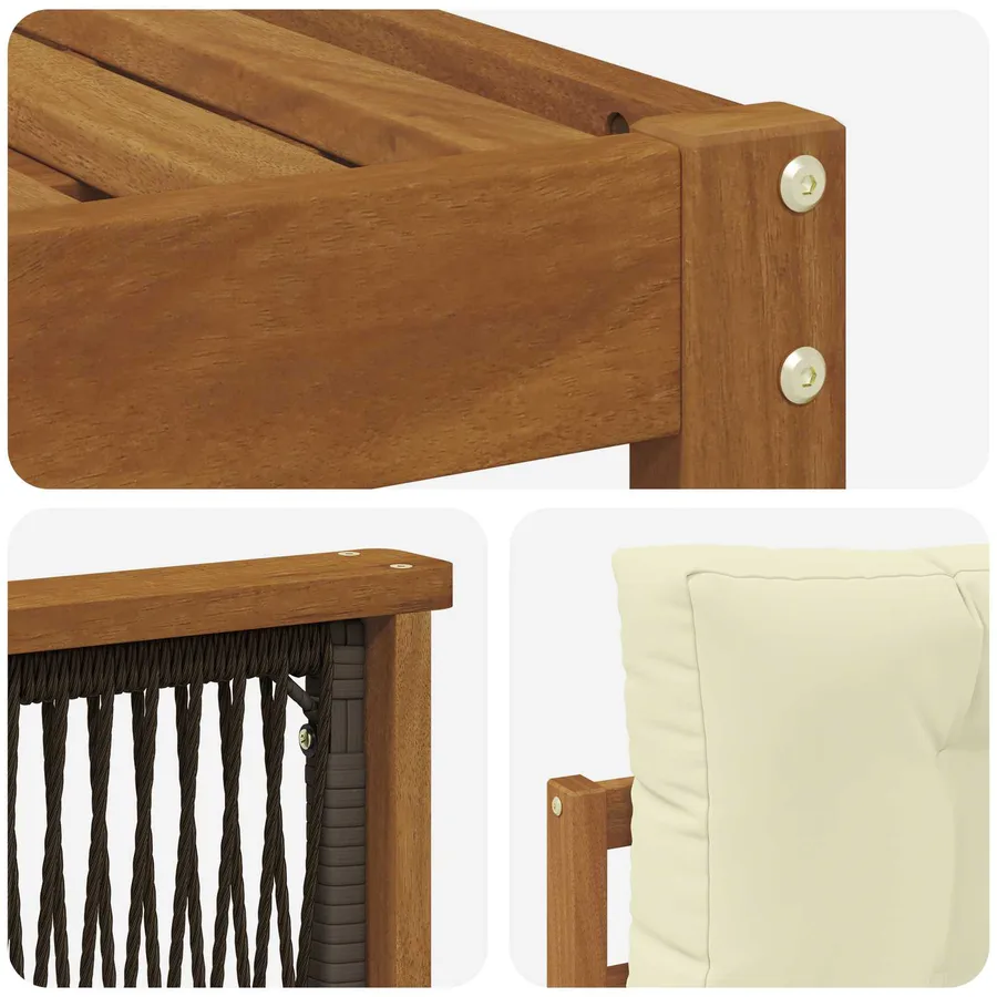 Ensemble de canapés d'extérieur avec coussin 9 pcs - 6