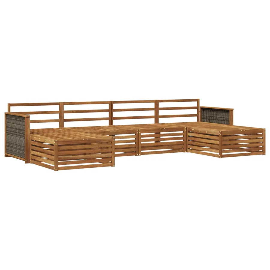Ensembles de canapés 6 pcs Bois d'Acacia Massif - 2