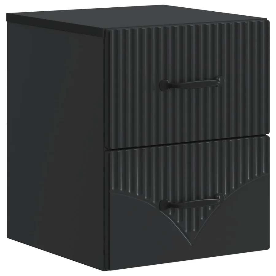 Cabinet de chevet mural 2 pcs Noir 34,5 x 33 x 40 cm - 5