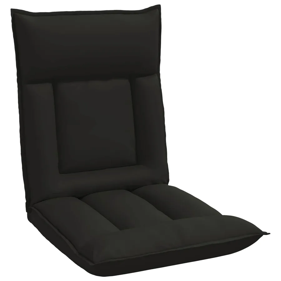 Fauteuil de sol ajustable Noir Simili cuir - 2