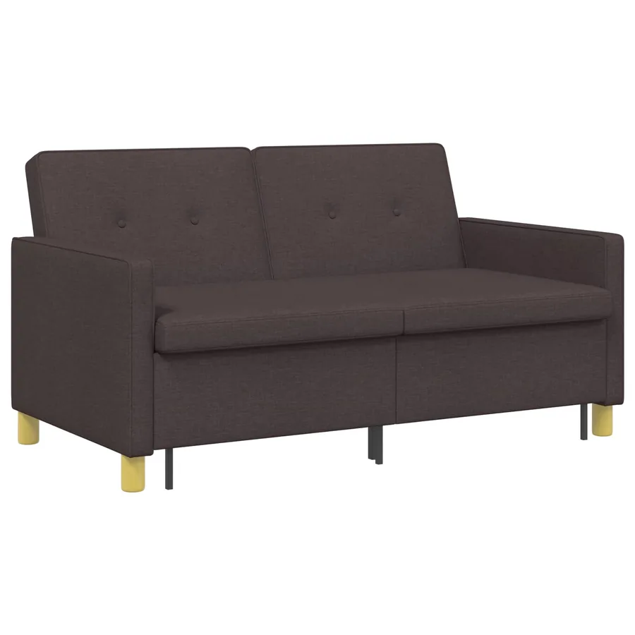 Canapé-lit escamotable Marron foncé Tissu - 5