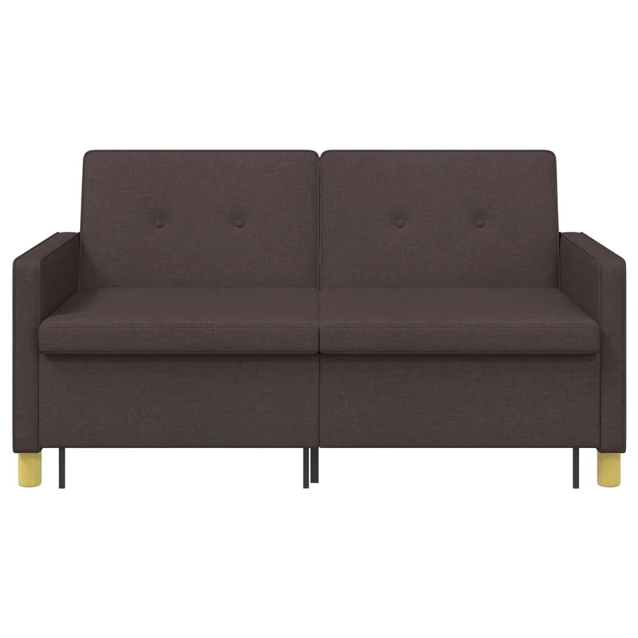 Canapé-lit escamotable Marron foncé Tissu - 7