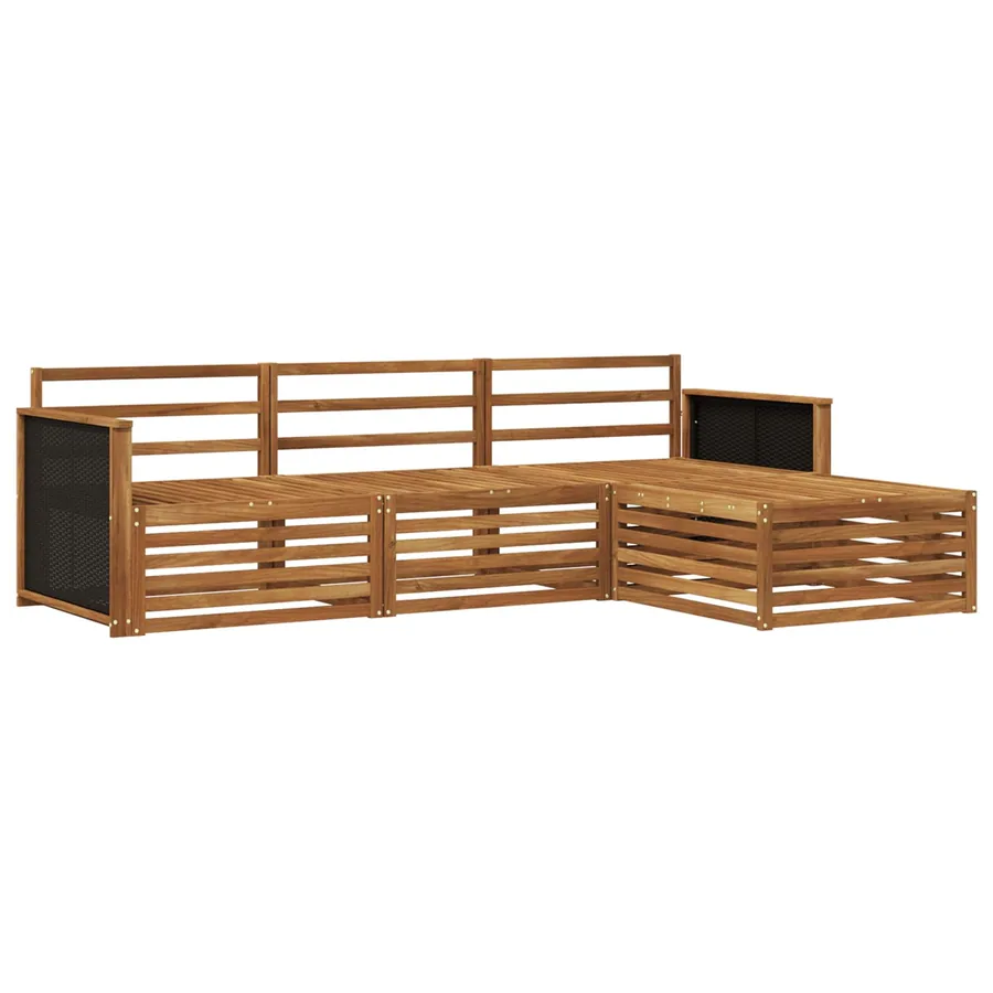 Ensemble de canapés d'extérieur 4 pcs Naturel - 2
