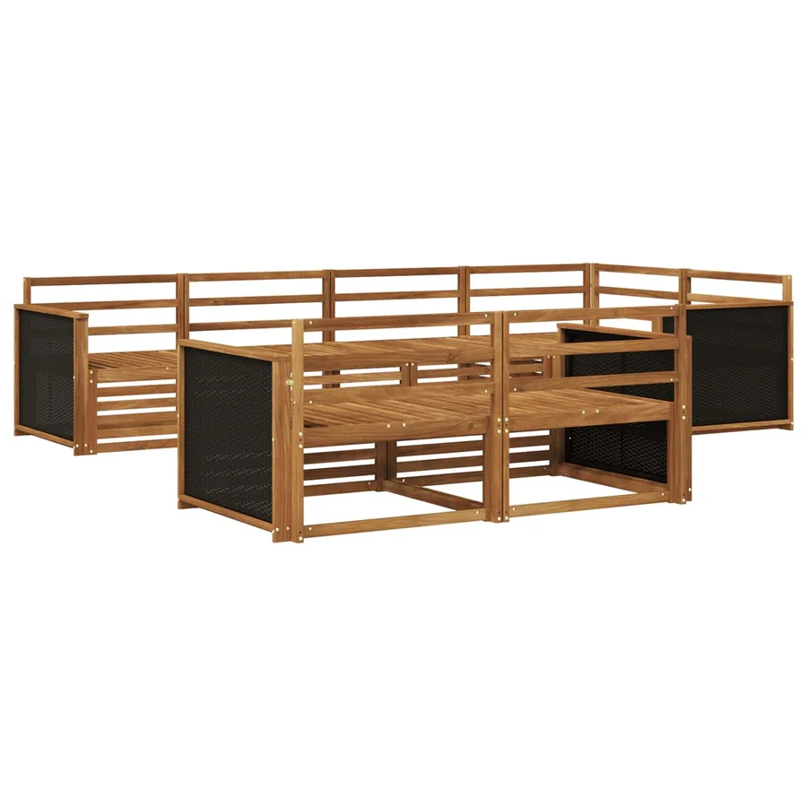 Ensemble de canapés d'extérieur 7 pcs Naturel - 2