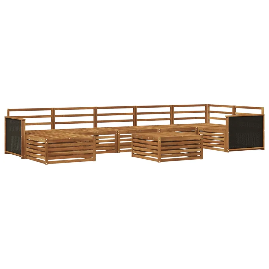 Ensemble de canapés d'extérieur 8 pcs Naturel - 2