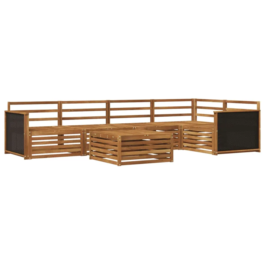 Ensemble de canapés d'extérieur 6 pcs Naturel 79 x 79 x 37 cm - 2