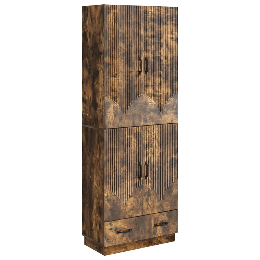 Ensemble de Meubles 2 pcs Chêne fumé Bois d'ingénierie - 2