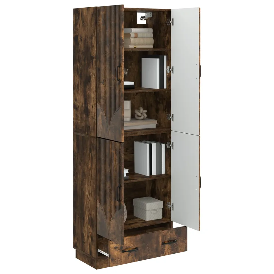 Ensemble de Meubles 2 pcs Chêne fumé Bois d'ingénierie - 3