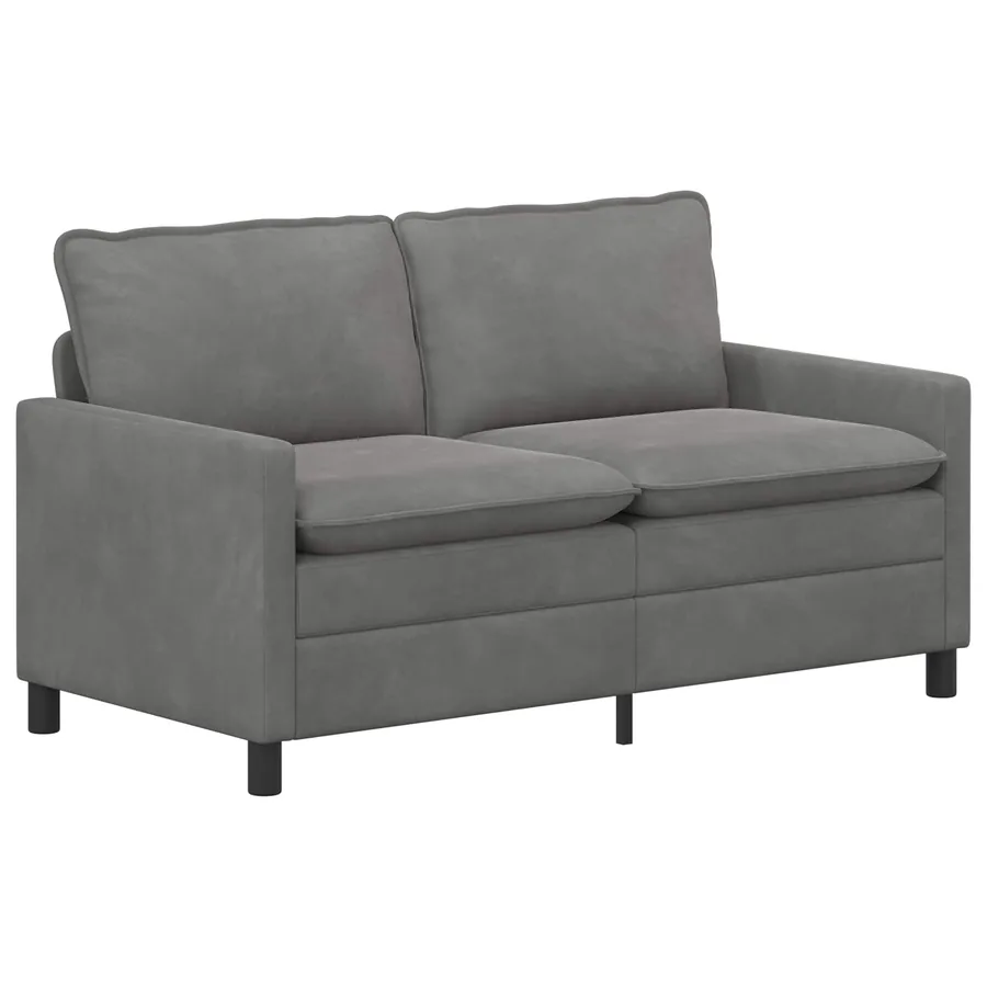 Canapé Gris foncé 156 x 81 x 87,5 cm Velours - 2