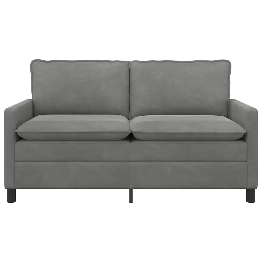 Canapé Gris foncé 156 x 81 x 87,5 cm Velours - 3