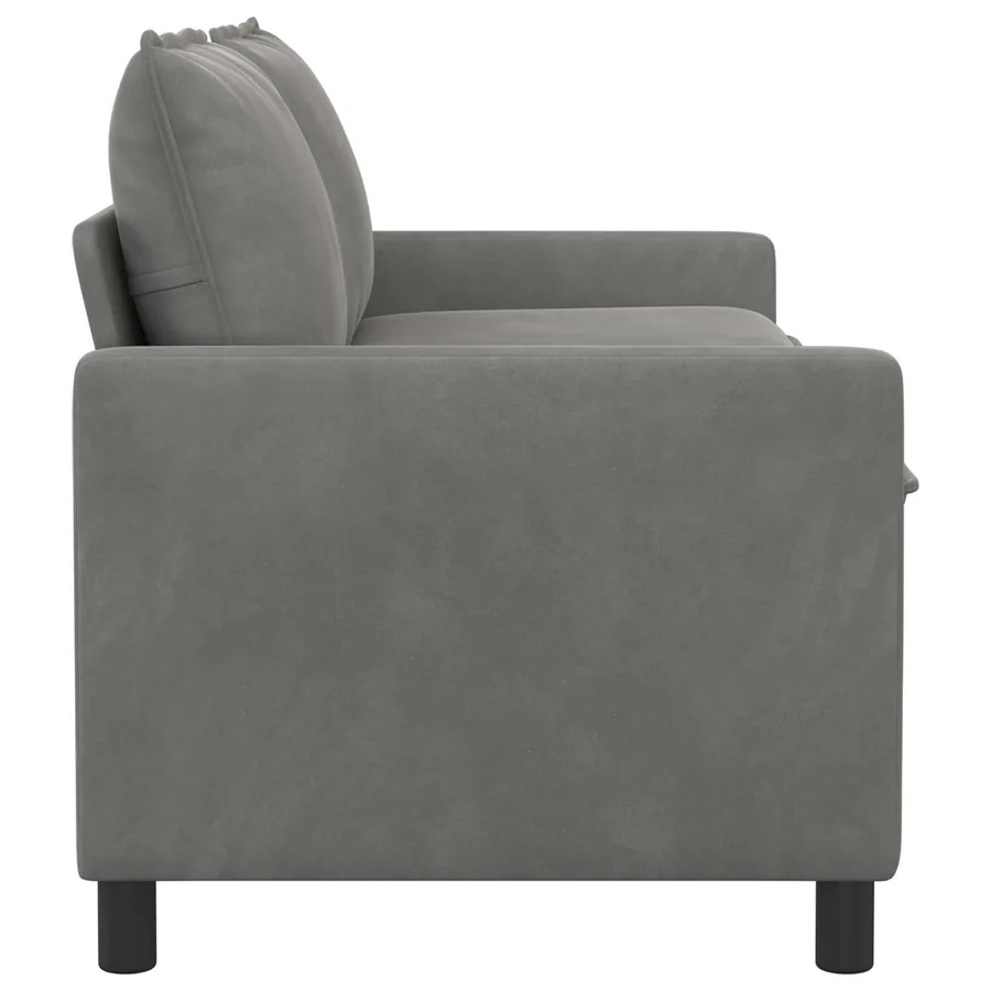 Canapé Gris foncé 156 x 81 x 87,5 cm Velours - 4