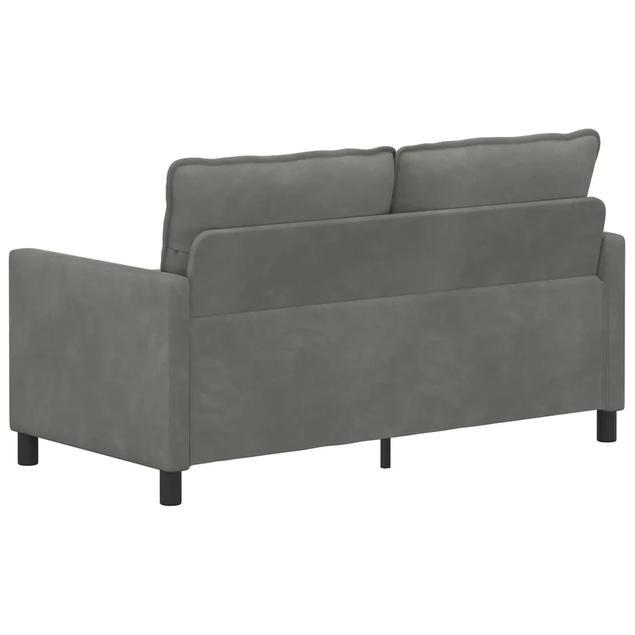 Canapé Gris foncé 156 x 81 x 87,5 cm Velours - 5