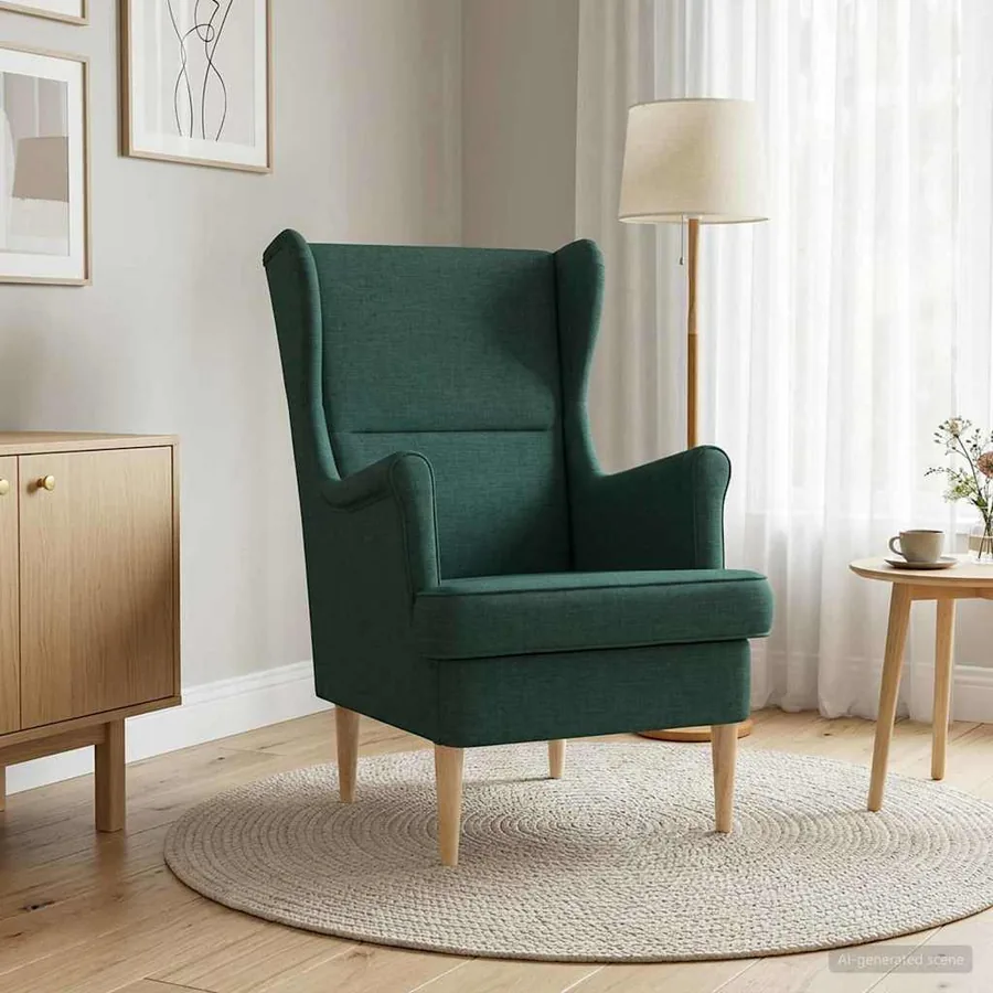 fauteuil Vert foncé tissu
