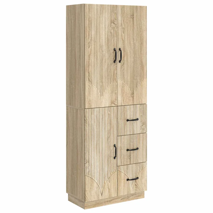 Ensemble de Meubles 2 pcs Chêne Sonoma Bois d'ingénierie - 2
