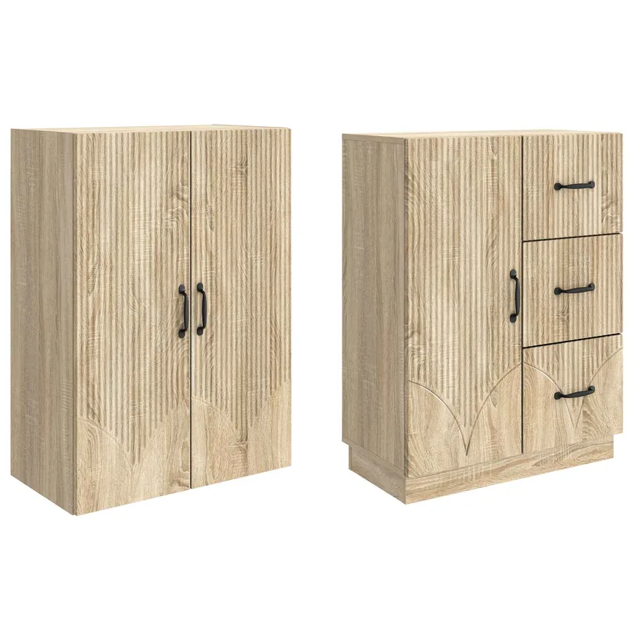Ensemble de Meubles 2 pcs Chêne Sonoma Bois d'ingénierie - 4