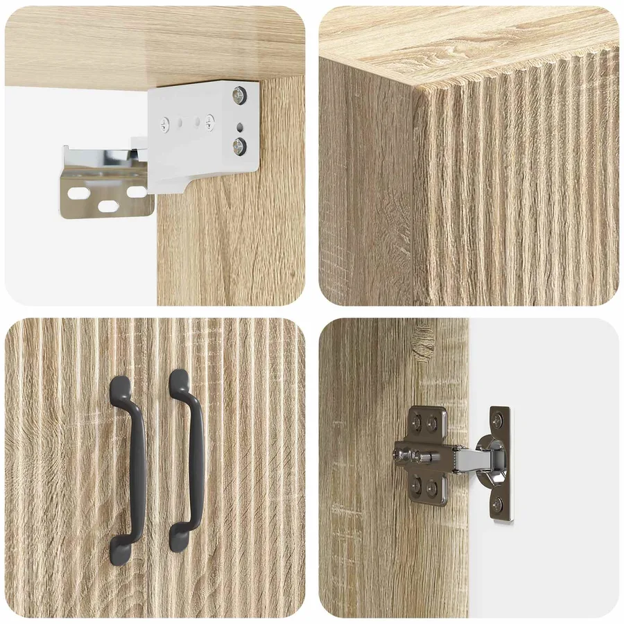 Ensemble de Meubles 2 pcs Chêne Sonoma Bois d'ingénierie - 8