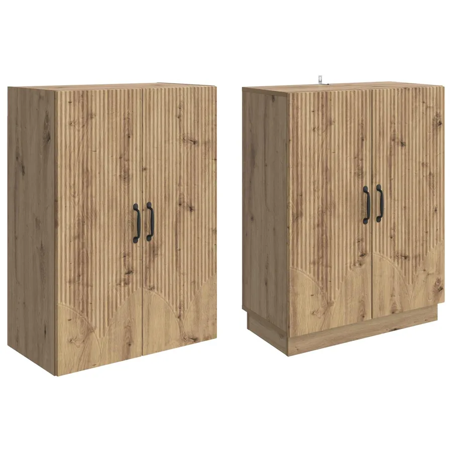 Ensemble de Meubles 2 pc Chêne artisanal Bois d'ingénierie - 4