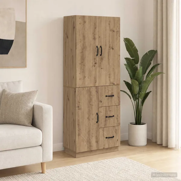 Ensemble de Meubles 2 pc Chêne artisanal Bois d'ingénierie
