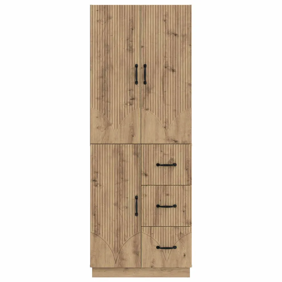 Ensemble de Meubles 2 pc Chêne artisanal Bois d'ingénierie - 5