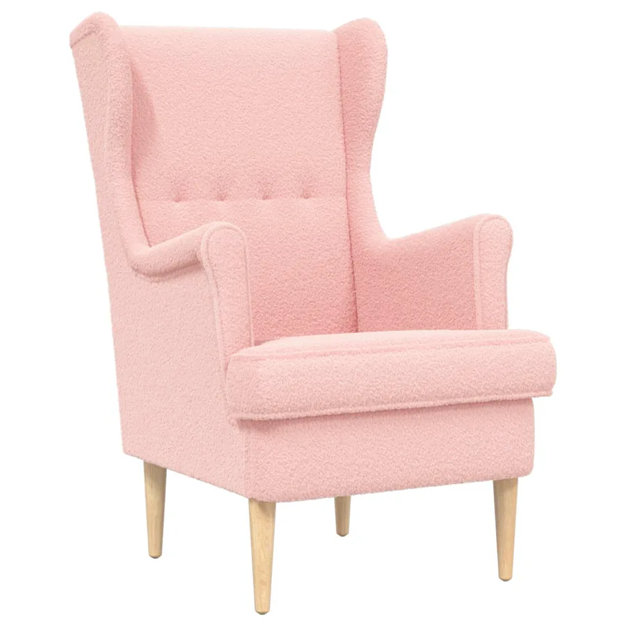Fauteuil Rose Bouclé - 2