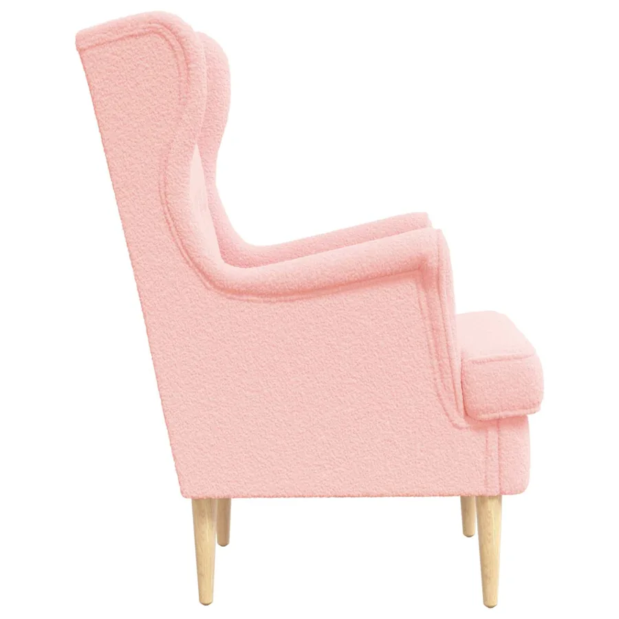 Fauteuil Rose Bouclé - 5