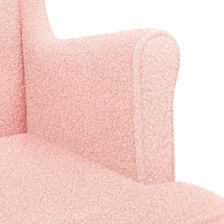Fauteuil Rose Bouclé - 7
