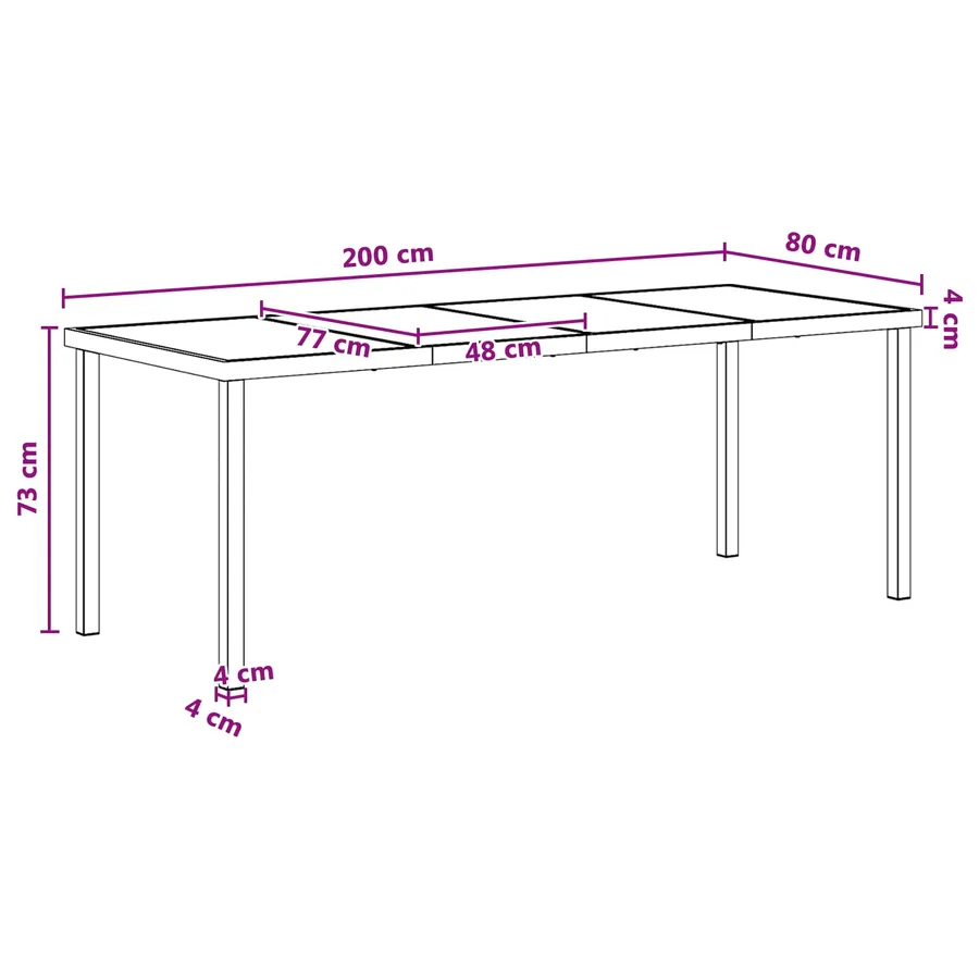 Ensemble de salle à manger pour jardin 9 pcs Noir et anthracite - 9