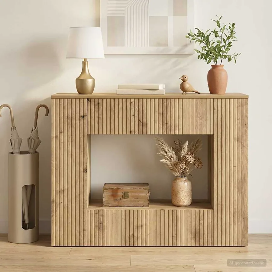 Table console Chêne Artisanal 101 x 29 x 74 cm