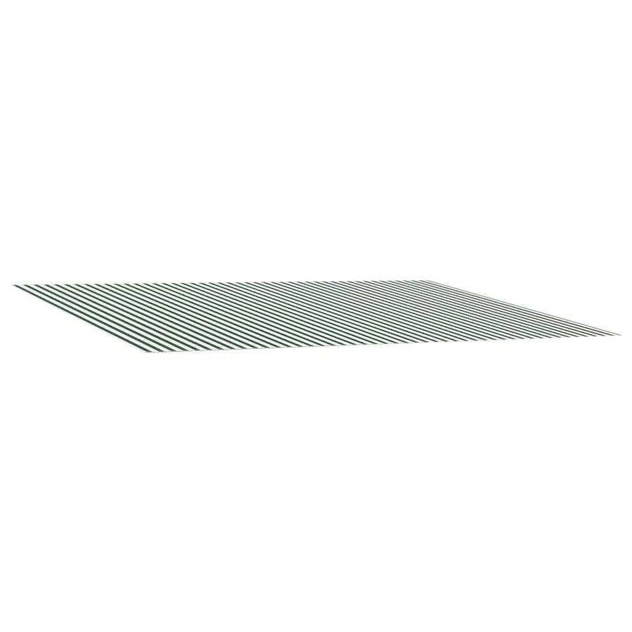 Toile de rechange pour auvent Vert et blanc 600 × 300 cm - 2