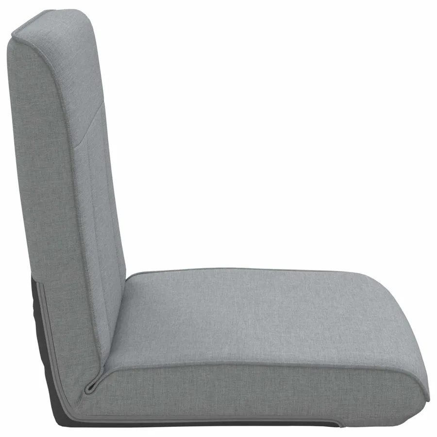 Fauteuil de sol ajustable Gris clair Tissu - 5
