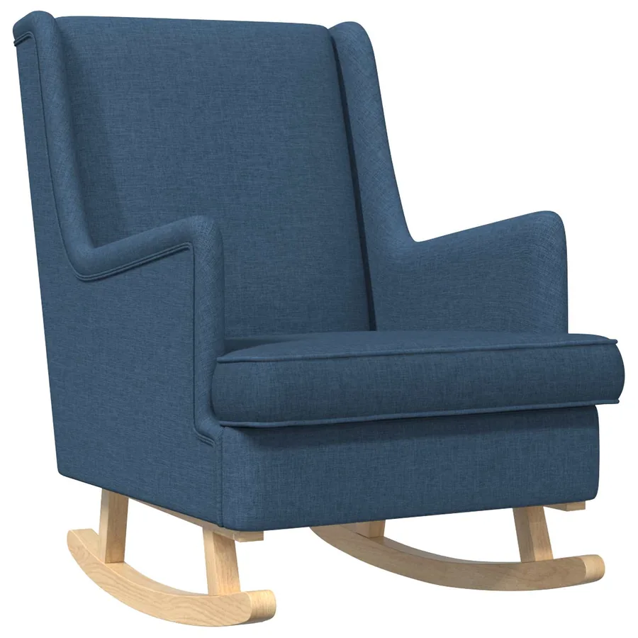 Chaise à bascule Bleu 62 x 80 x 85 cm tissu - 2