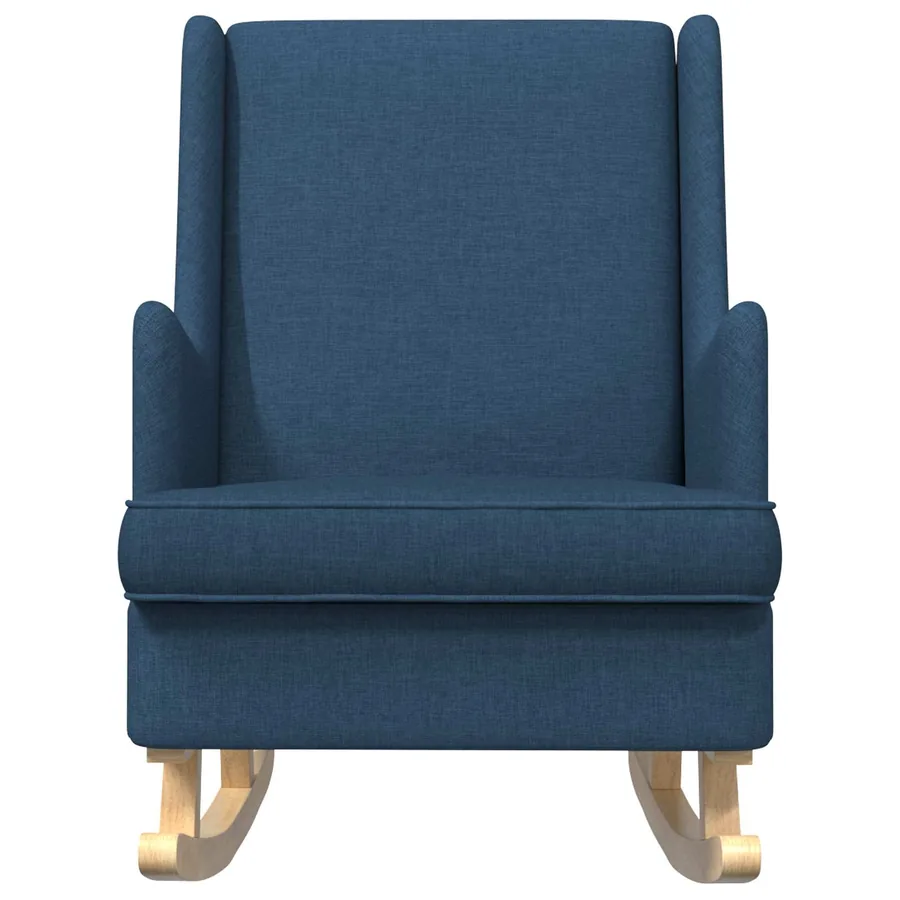 Chaise à bascule Bleu 62 x 80 x 85 cm tissu - 4