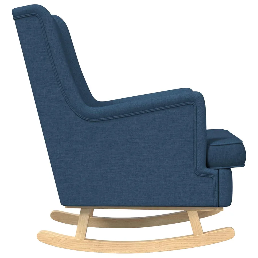 Chaise à bascule Bleu 62 x 80 x 85 cm tissu - 5