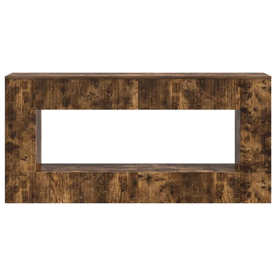 Table console Chêne Fumé 155 x 29 x 74 cm Bois d’ingénierie - 5