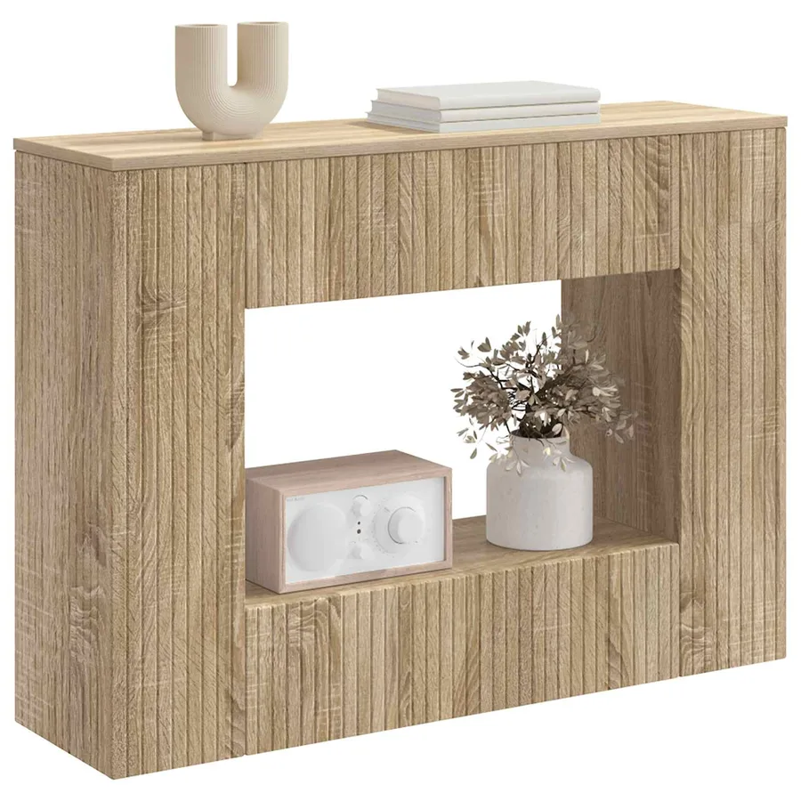Table console Chêne Sonoma 101 x 29 x 74 cm Bois d’ingénierie - 3