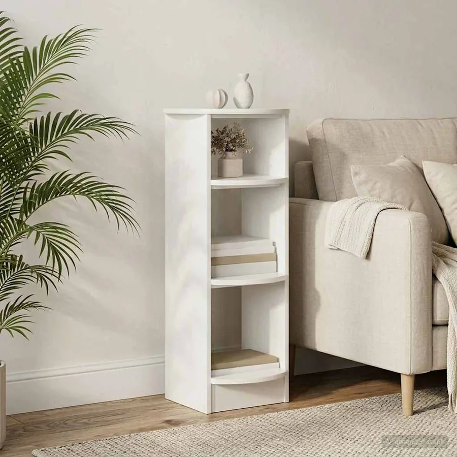 Meuble d'appoint Blanc Brillant 40 x 40 x 100 cm